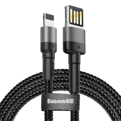 кабель baseus cafule se usb - lightning 1.5a/2m (calklf-hg1) (black-grey) 