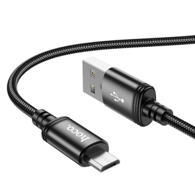 кабель hoco x89 wind usb - microusb 2.4a/2m (чорний) 