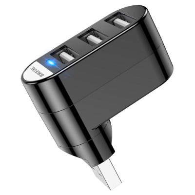 usb hub borofone dh3 (usb to usb2.0*3) - black 