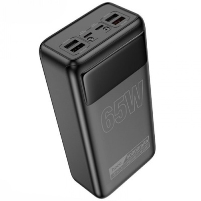 додаткова батарея power bank hoco db81a  apollo pd65w+qc3.0 22.5w 50000 mah (чорний) 