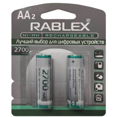 акумулятор rablex 2700 аа (2шт) 