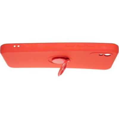 Купить силіконовий чохол soft silicone casevsmagnet ring для xiaomi redmi 9a - red онлайн