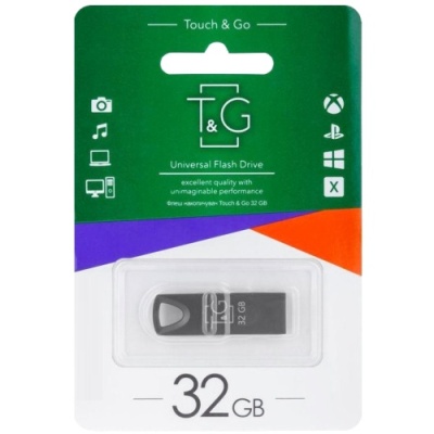 usb флеш-накопичувач tg 32gb metal 117 (чорний) 