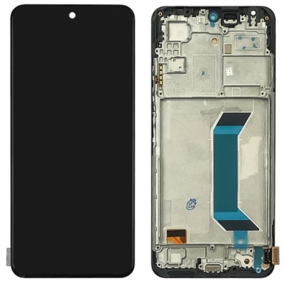 дисплей для xiaomi redmi 12 з чорним тачскріном і рамкою 