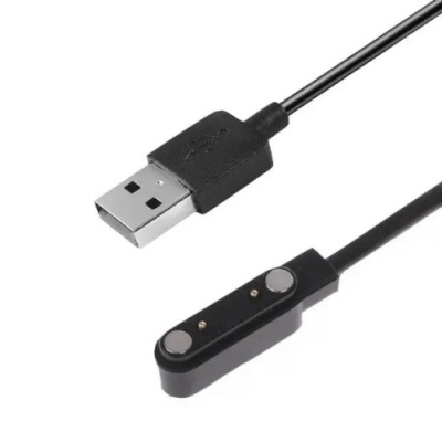зарядний пристрій для смарт-годинника магнітний (2 pin) 7,8mm*14,3mm (чорний) 