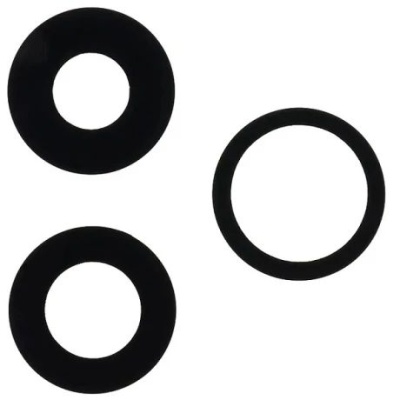 скло камери для iphone 13 pro, iphone 13 pro max, чорне, без рамки, комплект 3 шт.