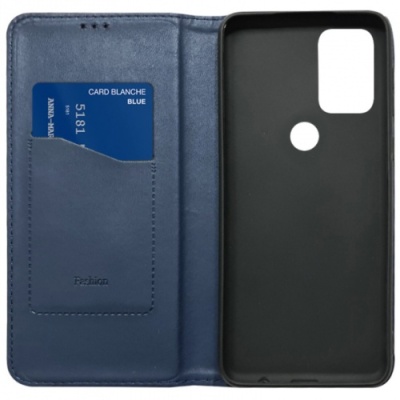 Купить чохол-книжка leather fold для motorola g10/g20/g30 (темно-синій) онлайн