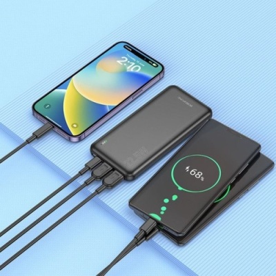 додаткова батарея power bank borofone bj38 power 22.5w+pd20w 10000 mah (чорний) 