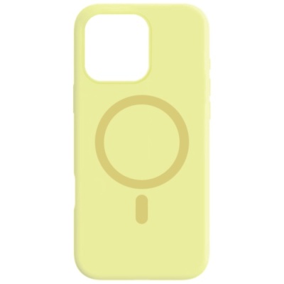 Купить чохол silicone case with magsafe для apple iphone 15 pro (yellow) онлайн