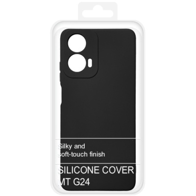Купить силіконовий чохол soft silicone case для motorola g04/g04s/g24/e14 (чорний) онлайн