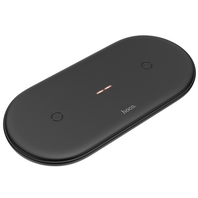 безпровідний зарядний пристрій hoco cw23 dual power 2phone/10w (чорний) 