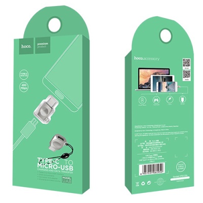 перехідник hoco ua08 microusb - type-c (pearl nickel) 