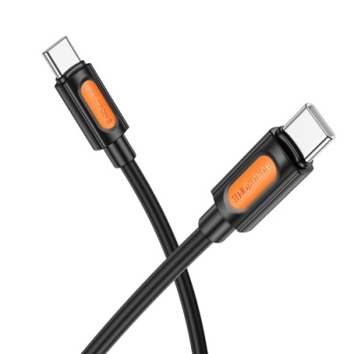 кабель borofone bx114 silicone type-c - type-c 60w/1m (чорний) 