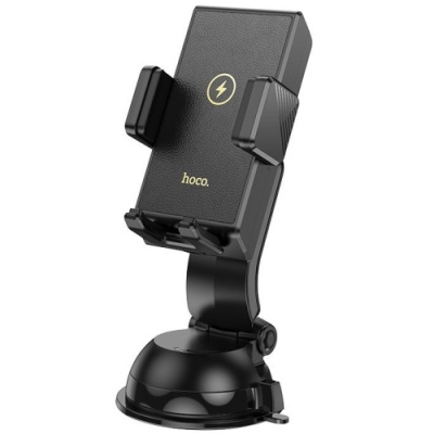 Автотримач Hoco HW22 з безпровідним зарядним пристроєм (Чорний)