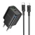 мережевий зарядний пристрій borofone ba83a 1usb/18w/qc3.0 + 1type-c/20w/pd + (type-c - lightning) (чорний) 