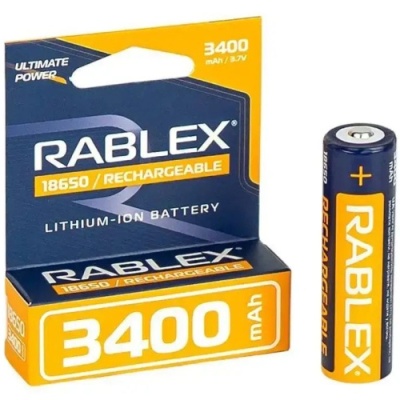 акумулятор rablex li-ion 18650 3400mah 3.7v (1шт) 