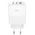 мережевий зарядний пристрій xo l139 1usb/18w/qc3.0 + 2type-c/65w/pd + (type-c - type-c) (бiлий) 