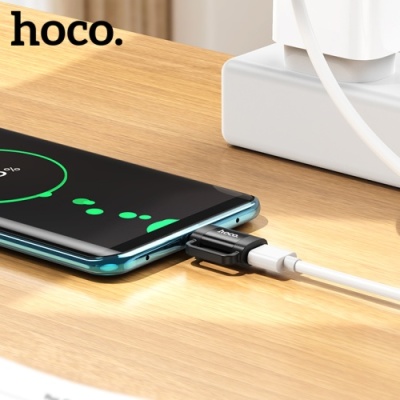 перехідник hoco ua31e type-c-lightning (чорний) 