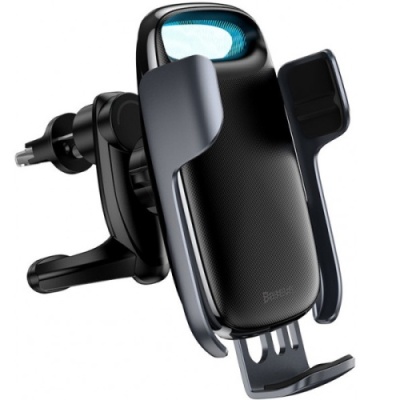 Автотримач з бездротовою зарядкою Baseus Wireless Charger Milky Way Bracket Holder (WXHW02-01) Black