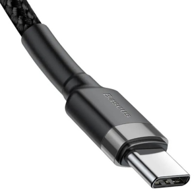 кабель baseus cafule type-c - type-c 100w/1m (catklf-dlg1) (black-grey) 
