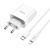 мережевий зарядний пристрій hoco c80a 1usb/18w/qc3.0 + 1type-c/20w/pd + (type-c - lightning) (білий) 