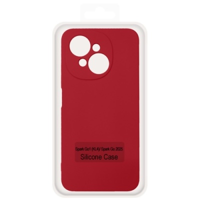 Купить чохол soft silicone case full для tecno spark go 1 (kl4)/spark go 2025 (red) онлайн