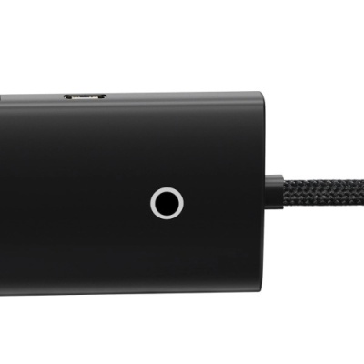 usb hub baseus lite series 4-port (usb-a to usb 3.0*4) (wkqx030001) 25cm black 