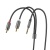 кабель aux hoco upa10 lotus 3.5mm to 2*rca 1.5m (сірий) 