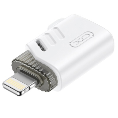 перехідник xo nb256a usb2.0 female - lightning male (білий) 