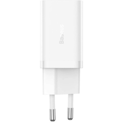 мережевий зарядний пристрій baseus gan5 pro fast charger eu (ccgp180102) 2type-c/40w/pd (білий) 