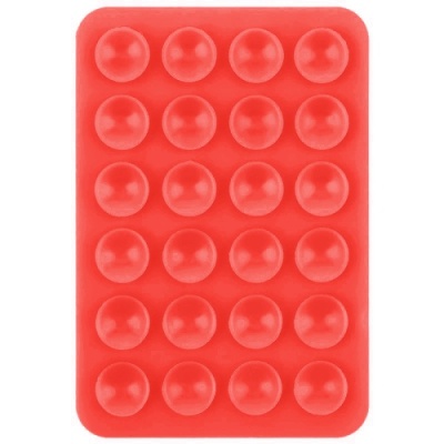 Купить силіконова тримач-присоска двостороння для телефону double side silicone (80*55 мм) (червоний) онлайн