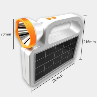 ліхтар ручний універсальний сонячна панель xo yh05 3000 mah (білий) 