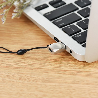 перехідник hoco ua8 microusb - type-c (сталевий) 