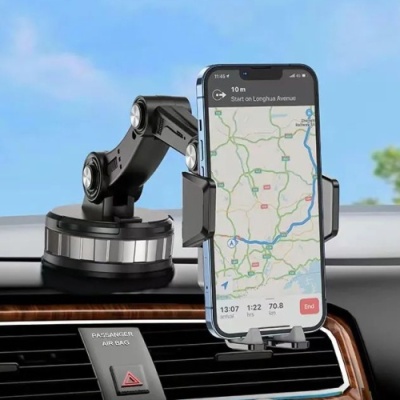 Автотримач Hoco DCA33 Powerful suction cup (Чорний)