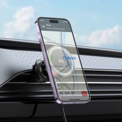 Автотримач Borofone BH207 з безпровідним зарядним пристроєм (Чорний)