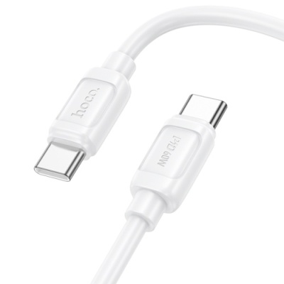 кабель hoco x115 60w type-c - type-c 1m (бiлий) 