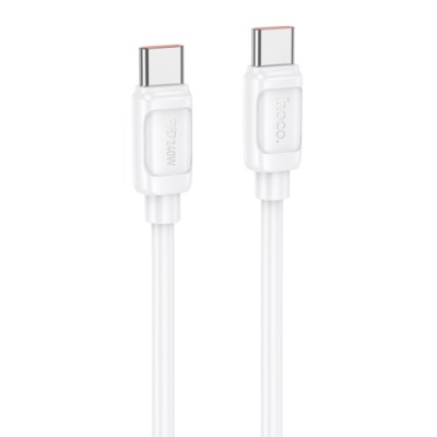 кабель hoco x115 surpass 240w type-c - type-c 1m (бiлий) 