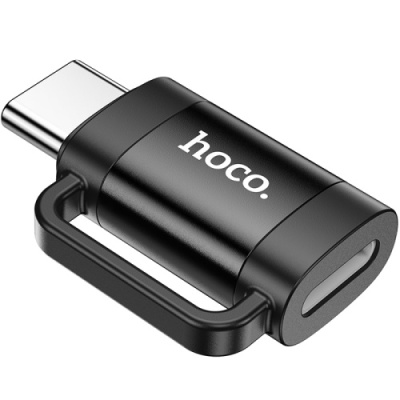 перехідник hoco ua31e type-c-lightning (чорний) 