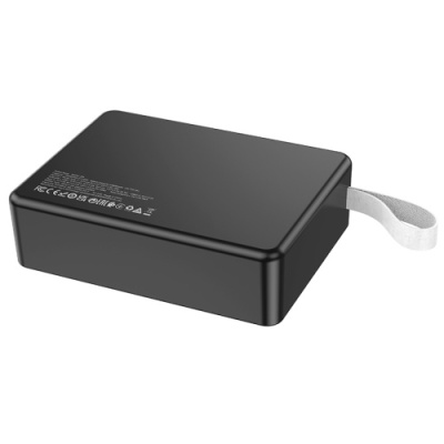 додаткова батарея power bank hoco j94 overlord pd20w+qc3.0 22.5w fully compatible pd20w/qc/lcd 75000 mah (чорний) 