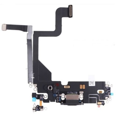 шлейф для iphone 13 pro, конектора зарядки, чорний, з мікрофоном(original china)