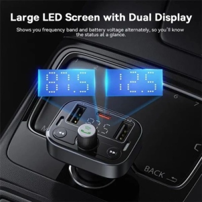 FM Модулятор Baseus (C10762200113-00) S-09 Pro Series Car FM Transmitter Cluster (Чорний)