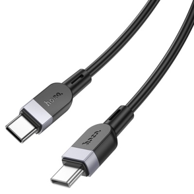кабель hoco x109 silicone type-c - type-c 60w/2m (чорний) 