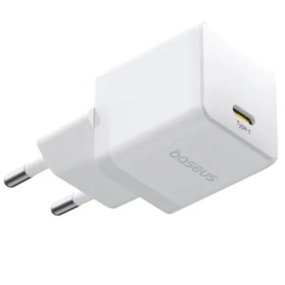 мережевий зарядний пристрій baseus palm fast charger (p10111602213-00) 1type-c/20w/pd (білий) 