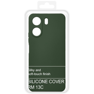 Купить силіконовий чохол soft silicone case для xiaomi redmi 13c/poco c65 (темно-зелений) онлайн