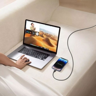 кабель baseus discolor series fast charging usb - lightning 2.4a (p10374900111-00) (1m) (black) 