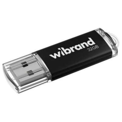usb флеш-накопичувач wibrand 32gb cougar (чорний) 