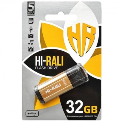 usb флеш-накопичувач hi-rali stark 32gb (золотий) 