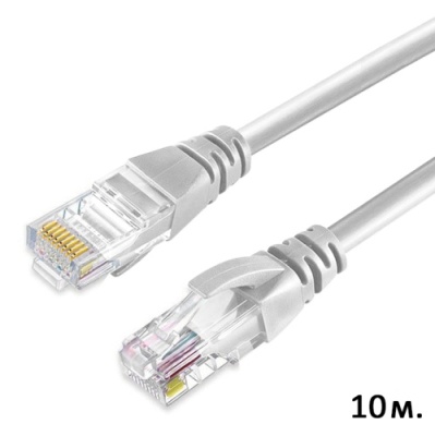 кабель set lan+lan 568b 10m (білий) 