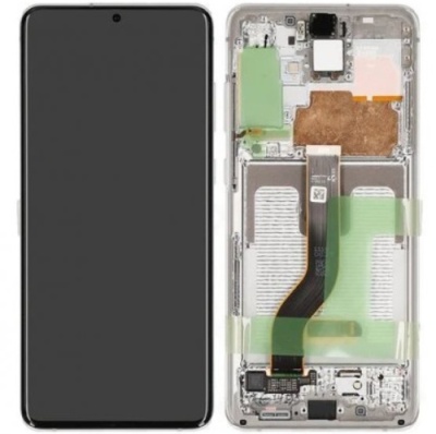 дисплей для samsung g998 galaxy s21 ultra (gh82-24925b) з сріблястим тачскріном і рамкою service pack original