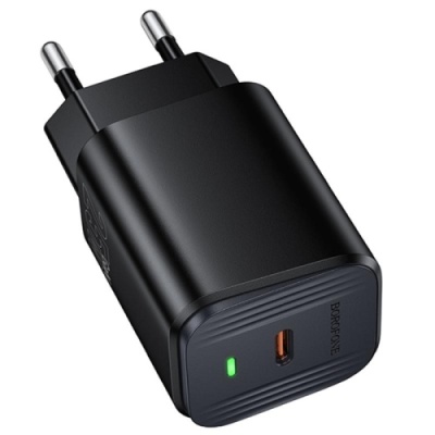 мережевий зарядний пристрій borofone bas84a pd25w (1type-c) (чорний) 